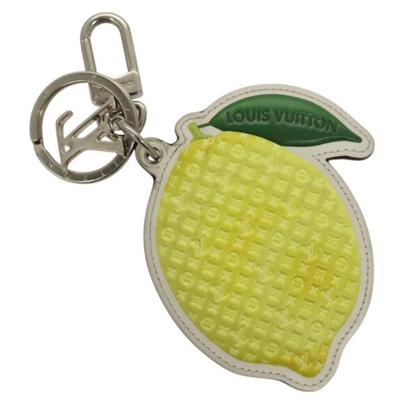 LOUIS VUITTON Monogram Porte Cles LV Lemon Charm Yellow - Picture 1 of 10